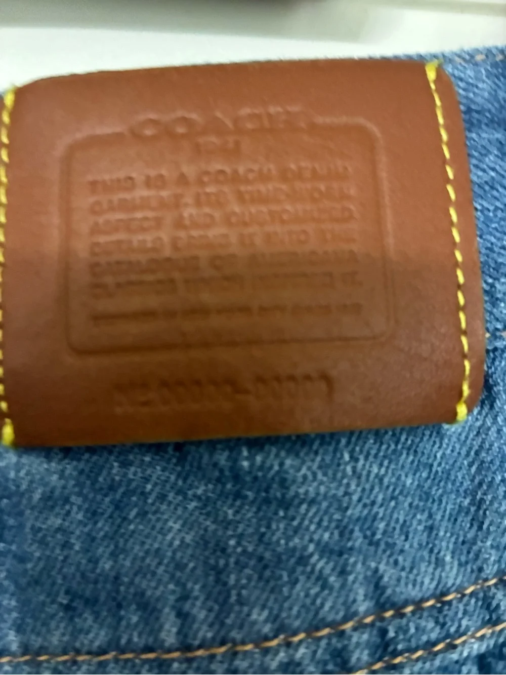 Coach Patchwork Denim Jeans in Blue